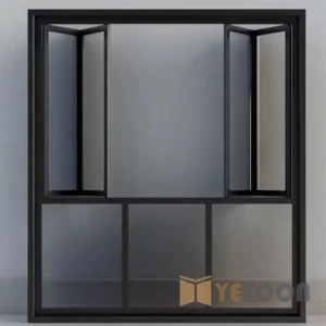 Wholesale New Aluminum Alloy Folding Windows Doors Horizontal Opening Louver Curtains for Outdoor Balcony Kitchen for Exterior