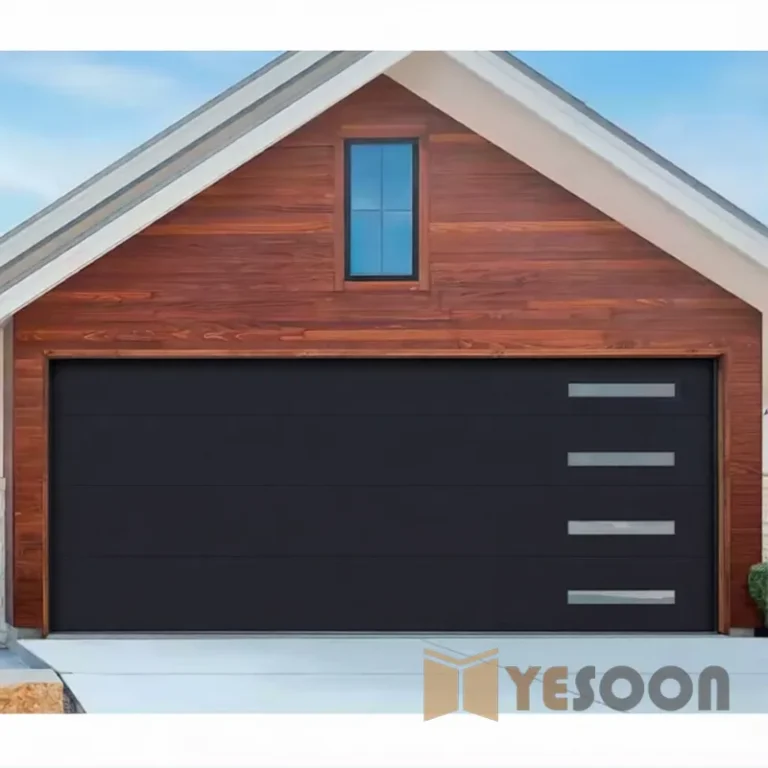 Classical Sectional Door - Wood Grain Aluminum | Thermal Insulated - View 1 - Garage door from Yesoon Door manufacturer