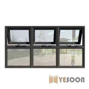 Aluminum Fixed Casement Window Double Glazed Glass Windows and Door Awning Tilt Turn Wood Windows Graphic Design Stainless Steel
