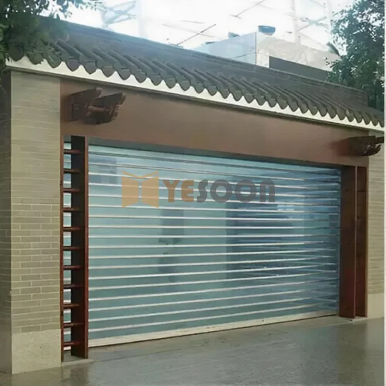 Transparent Crystal Roller Door - Polycarbonate Automatic - View 3 - Garage door from Yesoon Door manufacturer