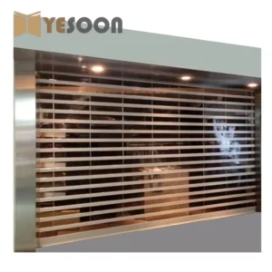 New Transparent PVC Commercial Storefront Automatic Aluminum Roller Shutter Door – Anti-Theft & Waterproof