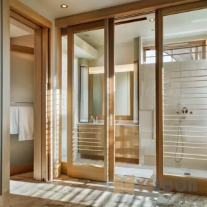 Smooth Sliding Bi-Folding UPVC Door with Ceiling-Mounted Track & Locking System