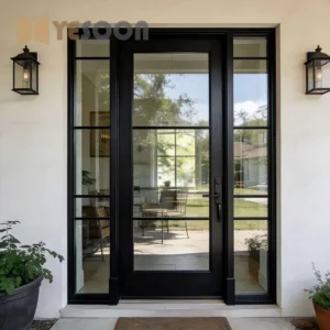 Modern Thermal Insulated Aluminum Glass Swing Door – Durable Manual Door for Hotel & Outdoor Applications