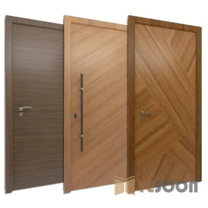 Modern Solid Wood Frame Honeycomb Core Interior Bedroom Door