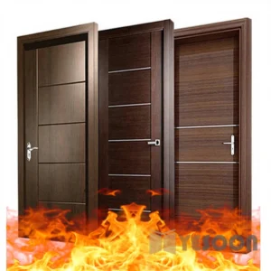 Fire-Rated Soundproof Interior PVC Door for Villas, Hotels & Residential Spaces