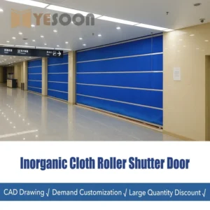 Custom Commercial 3-Hour Fire-Rated Fabric Roller Shutter Door – Modern Inorganic Cloth Industrial Fire Door