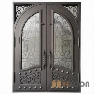 Modern Wrought Iron Security Door with Heavy-Duty Metal Craftsmanship